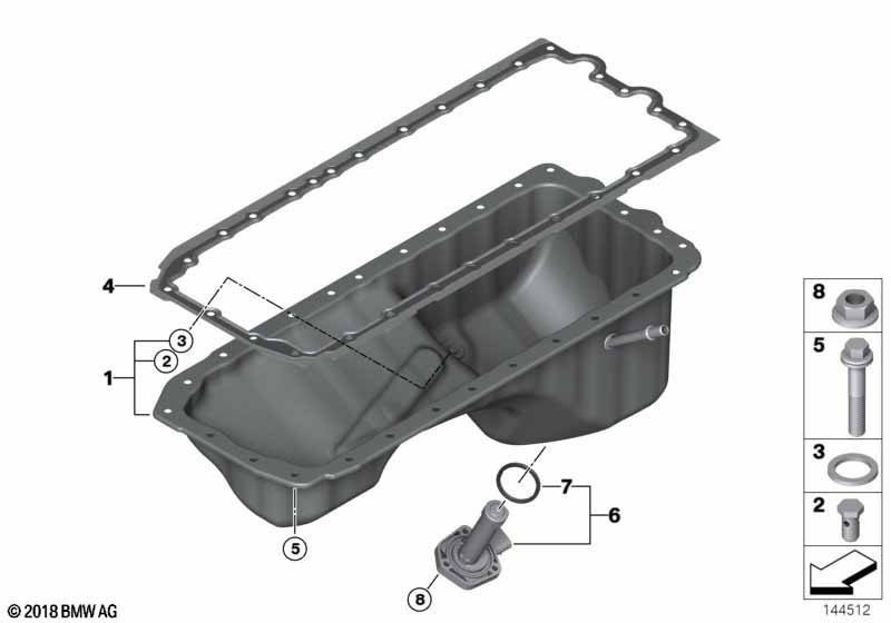 Genuine BMW 11137539413 E85 E86 E91 Oil Pan (Inc. Z4 3.0i, Z4 3.0si & Z4 2.5i) | ML Performance UK Car Parts