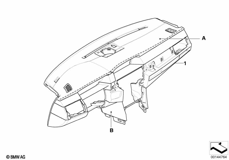 Individual instrument panel, leather