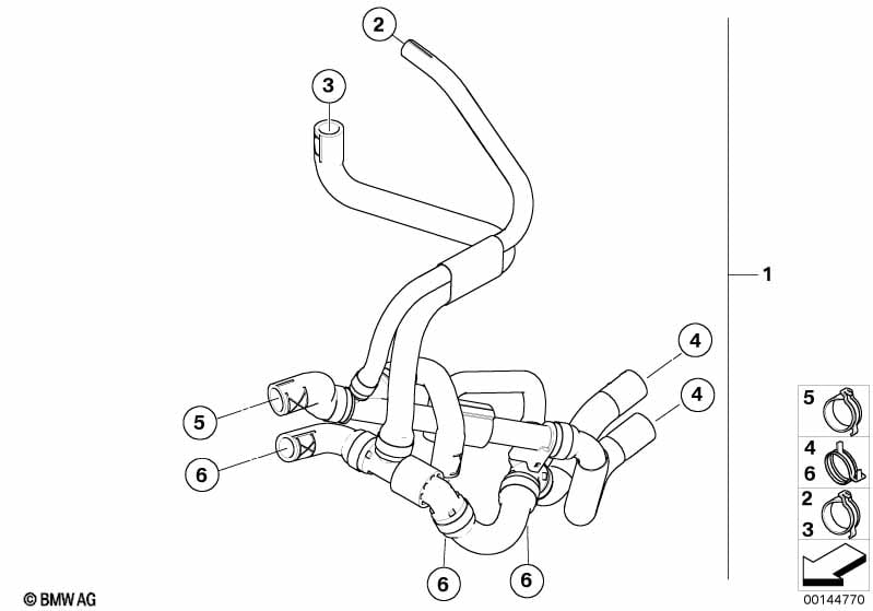 Cooling system - water hoses