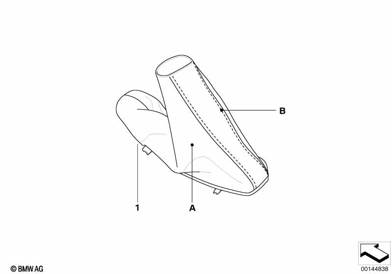 Genuine BMW 34428028443 E60 E61 Leather Handbrake Lever Cover INDIVIDUAL (Inc. 520d, 535d & 528i) | ML Performance EU Car Parts