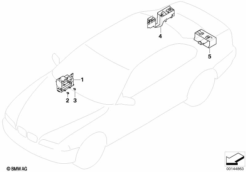 Bracket f body control units and modules
