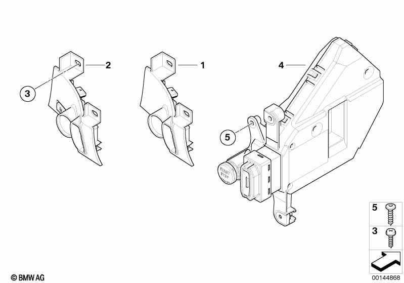 Genuine BMW 61326942022 E65 E67 E66 Park Distance Control Switch LHD (Inc. 745i, 740Li & 760i) | ML Performance UK Car Parts