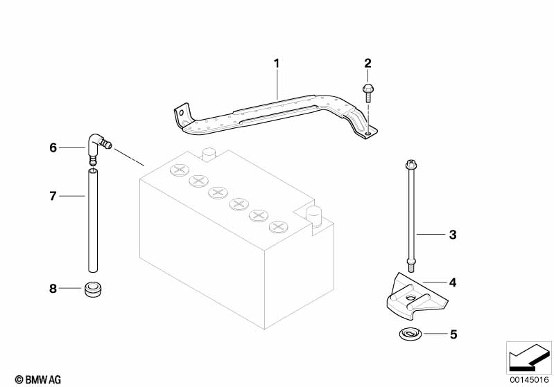 battery holder and mounting parts