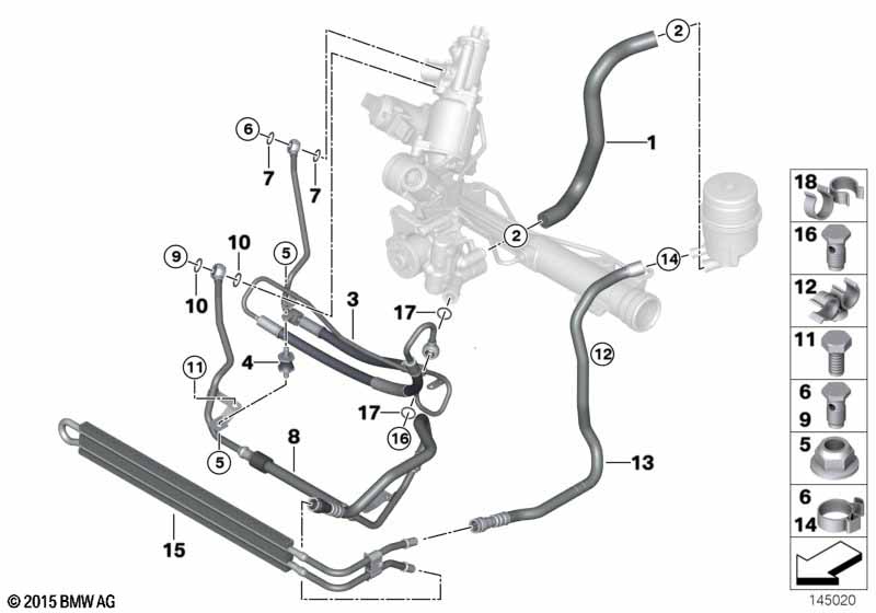 Power steering/oil pipe/Active steering