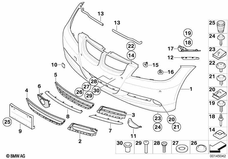 Trim cover, front