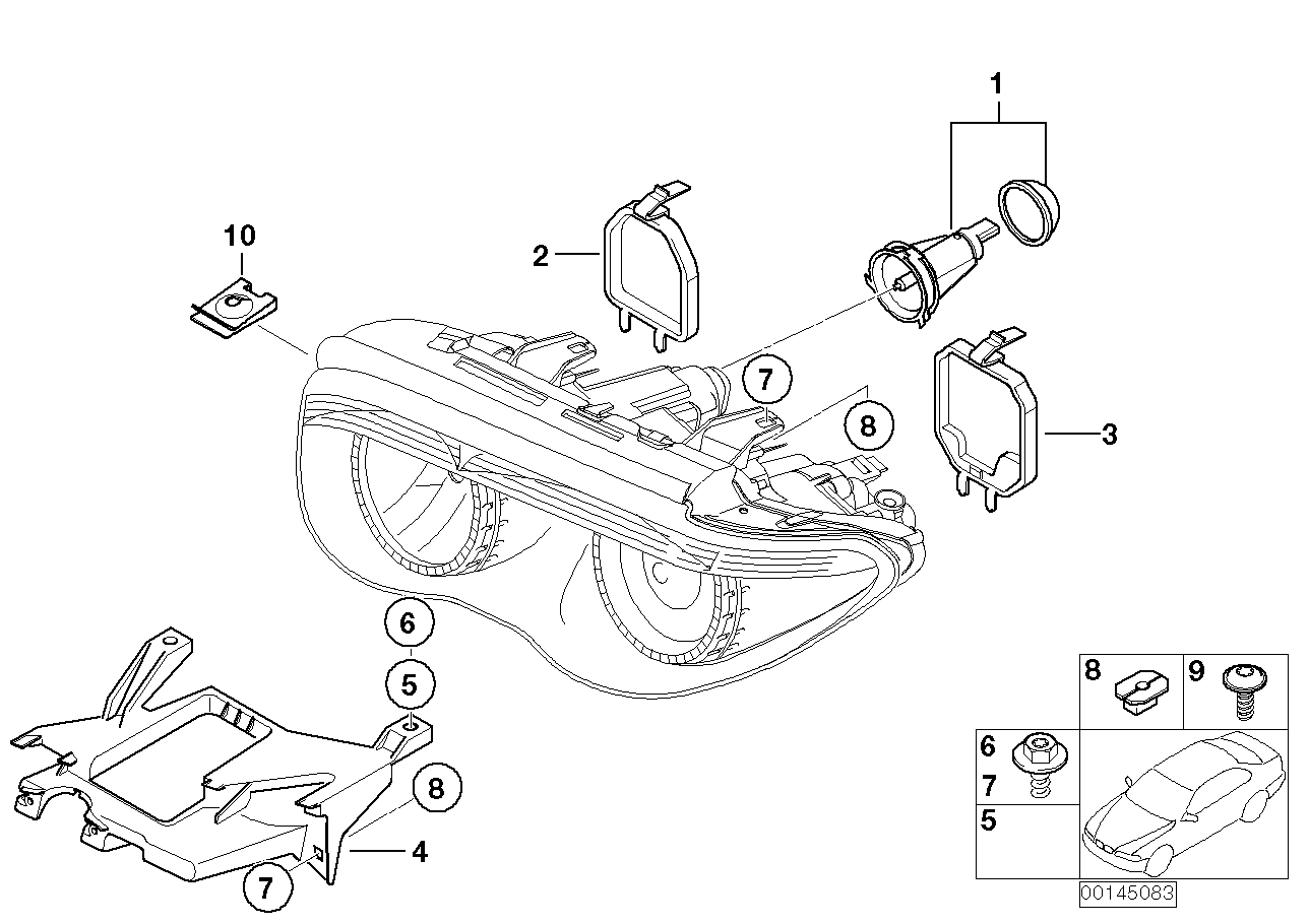 Genuine BMW 63126916095 E67 E65 E66 Lamp Cover Low Beam (Inc. 740i) | ML Performance UK Car Parts