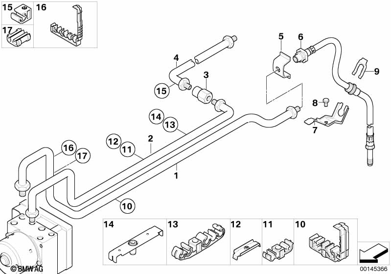 Rear brake pipe DSC