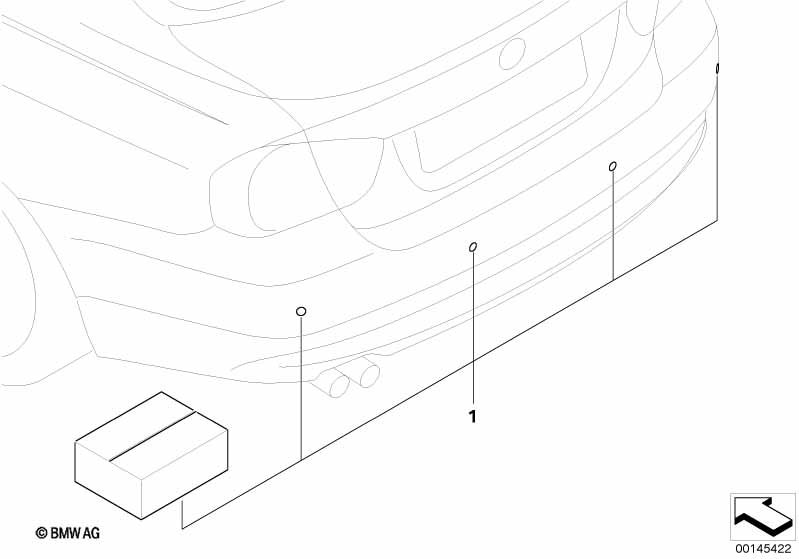Retrofit kit PDC, rear