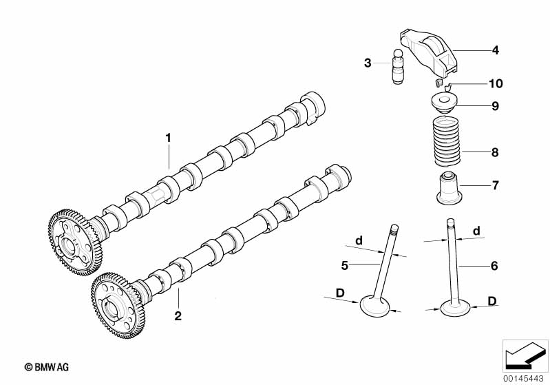 Genuine BMW 11347792712 E65 Intake Valve 29,0/5,92mm (Inc. 745d) | ML Performance EU Car Parts
