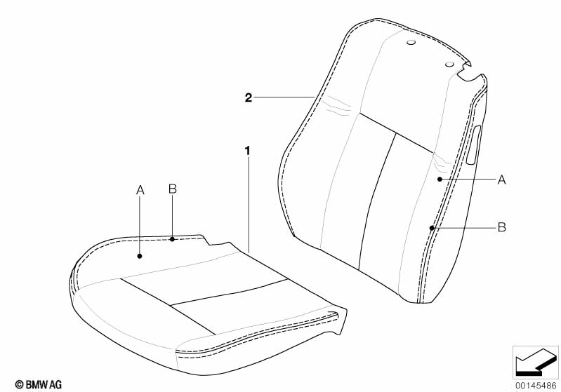 Indiv.cover, basic seat, front