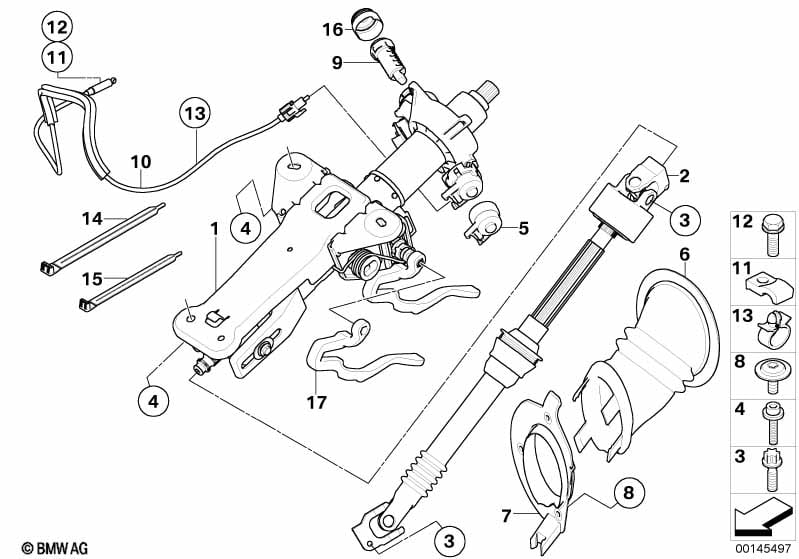 Steering column man.adjust./Mount. parts