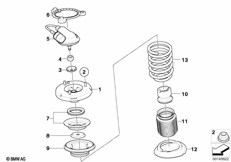 Genuine BMW 31332284082 E63 Additional Shock Absorber, Front (Inc. M6) | ML Performance EU Car Parts