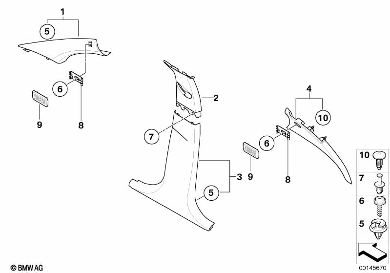 Trim panel A- / B- / C-Column