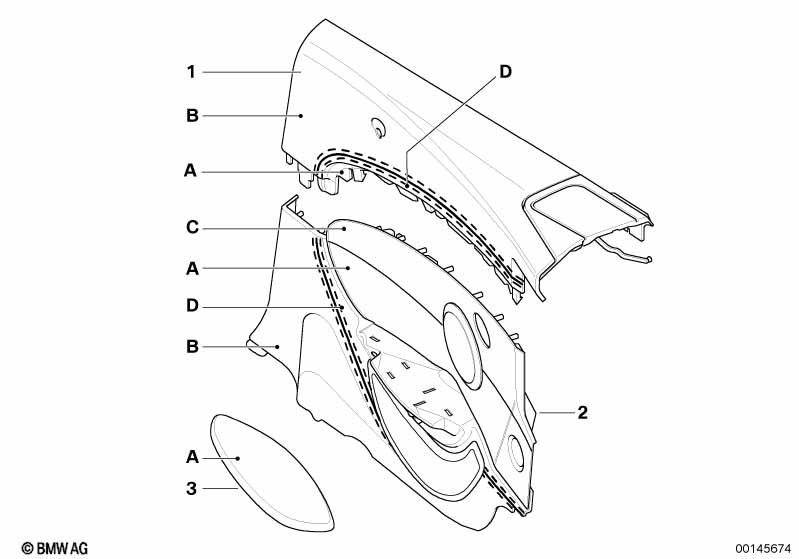 Genuine BMW 51437972235 E64 Lateral Trim Panel Top Rear Left INDIVIDUAL (Inc. 630i, 650i & M6) | ML Performance EU Car Parts