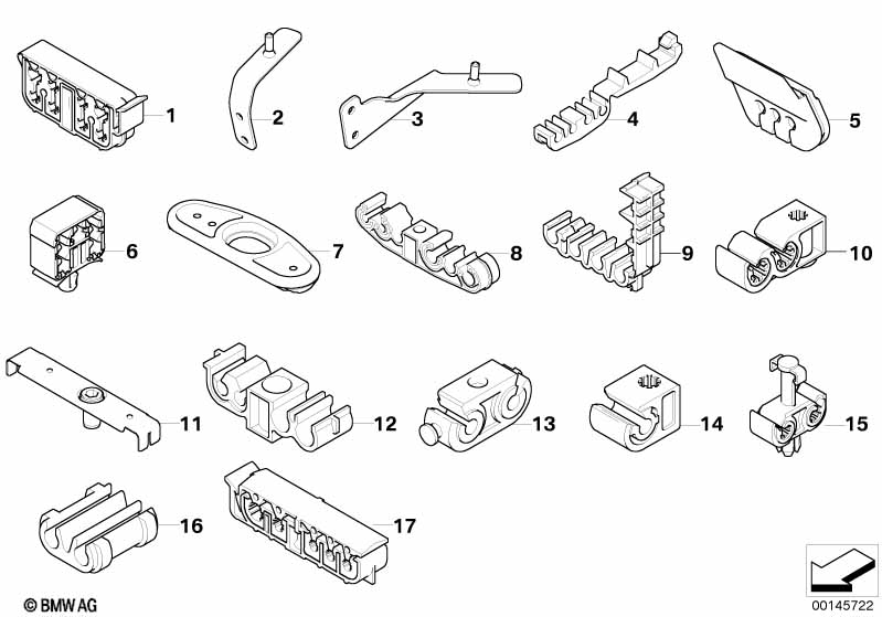 Genuine BMW 34306771401 E64 E60 Bracket, Brake Pipe, 5-Fold (Inc. 535xi, 520i & 535i) | ML Performance UK Car Parts