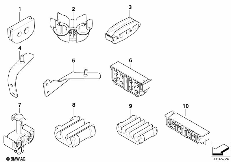 Front brake pipe / mounting