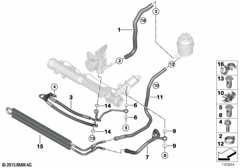 Hydro steering-oil pipes