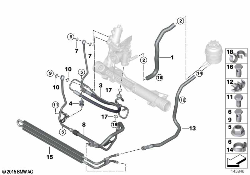 Hydro steering-oil pipes