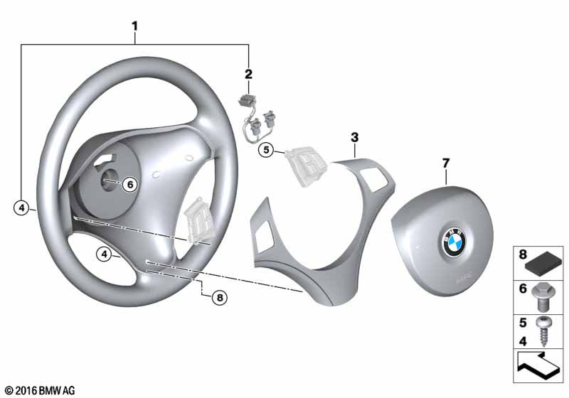 Airbag sports steering wheel multifunct.