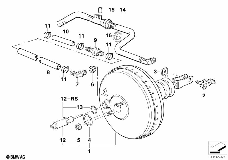 Power brake unit depression