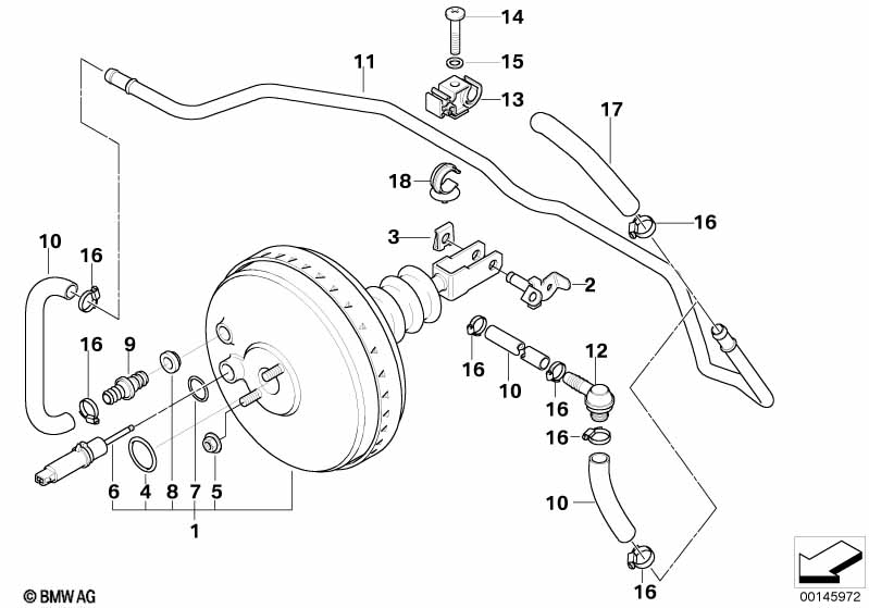 Power brake unit depression