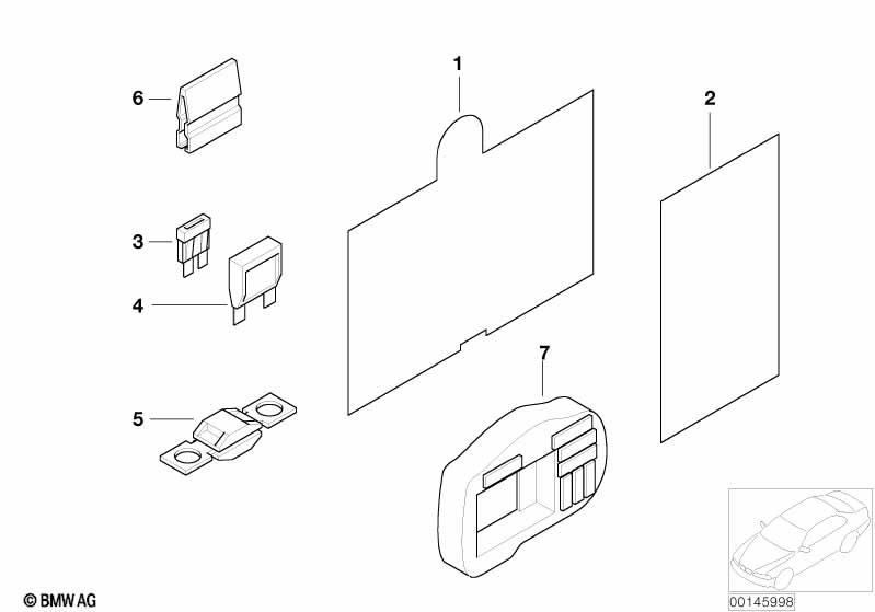 Single components for fuse housing