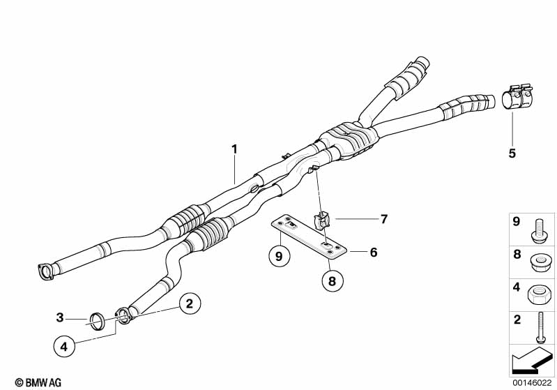 Genuine BMW 18307836547 E63 E64 Rp-Catalytic Converters With Muffler (Inc. M6) | ML Performance EU Car Parts