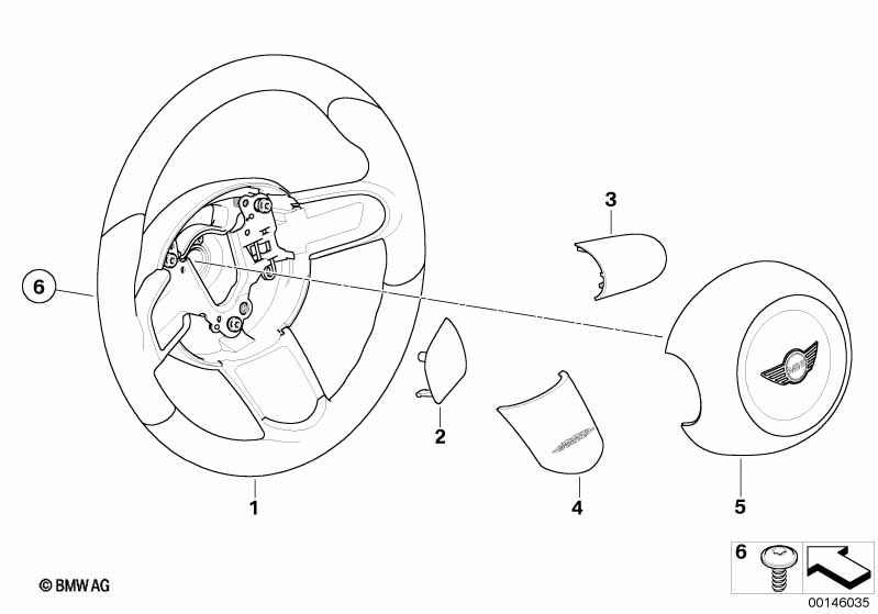 Sports steering wheel John Cooper Works