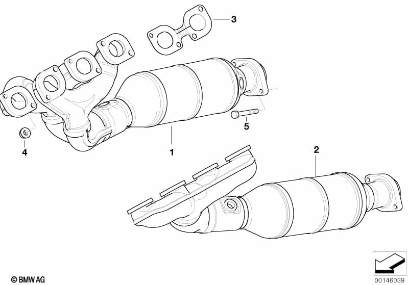 Exhaust manifold with catalyst