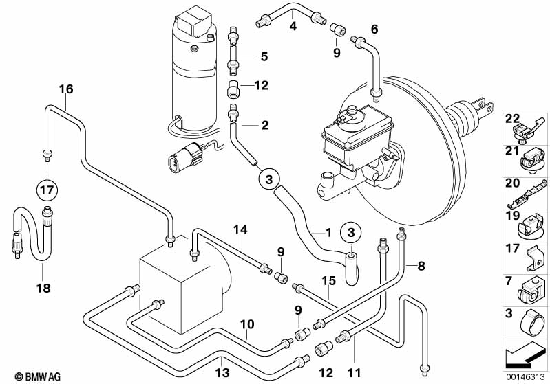 Genuine BMW 34512282279 E39 Pipe M10 (Inc. M5) | ML Performance US Car Parts