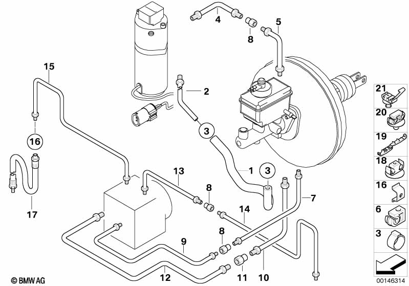 Front brake pipe ASC/DSC