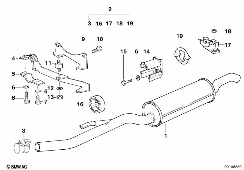 Rear muffler