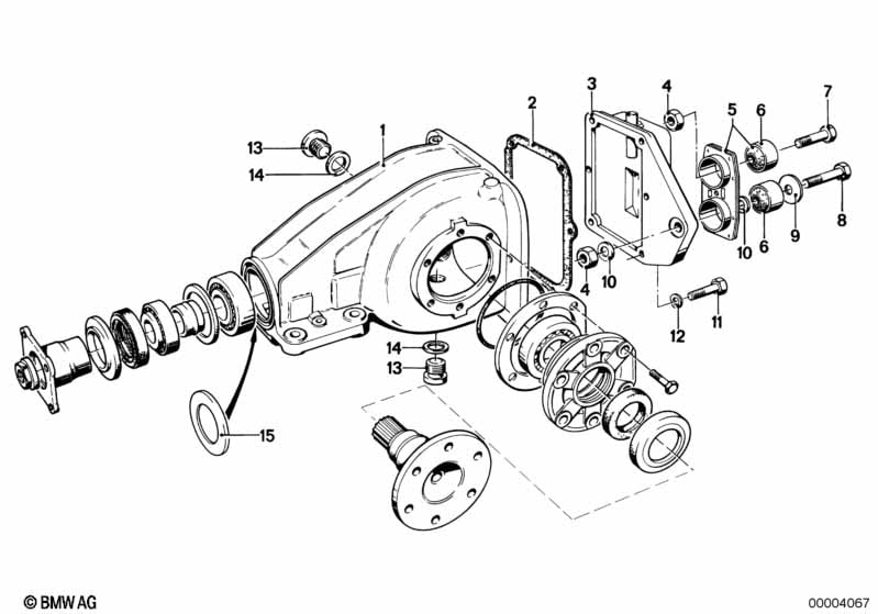 Final drive housing cover/suspension