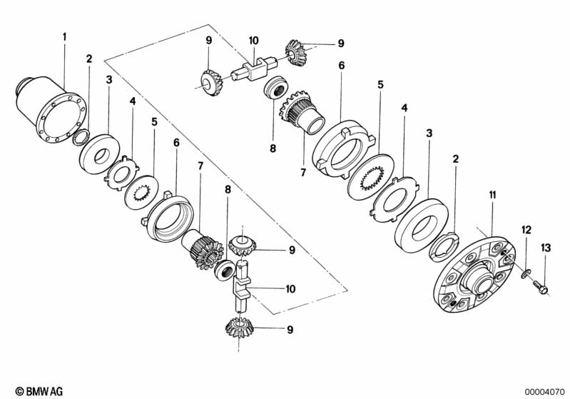 Limited slip diff.unit-single parts
