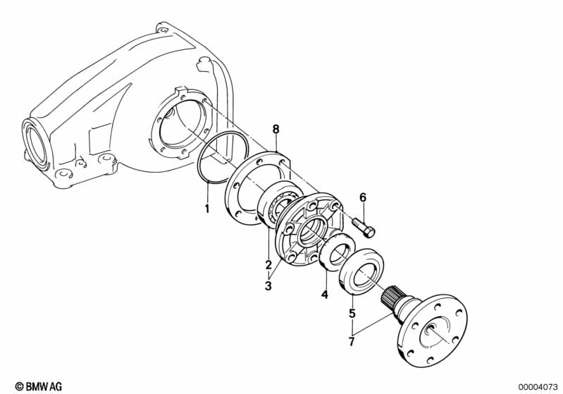 Drive flange suspension/gasket