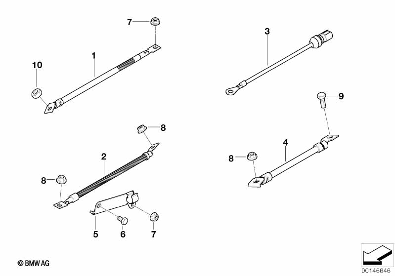 Genuine BMW 12427557027 E70 E72 E71 Ground Cable MOTORRAUM (Inc. X5) | ML Performance UK Car Parts