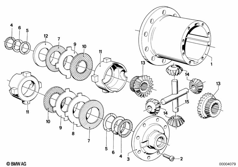 Limited slip diff.unit-single parts