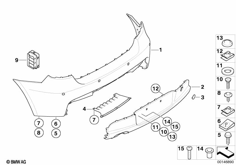 M Trim, rear