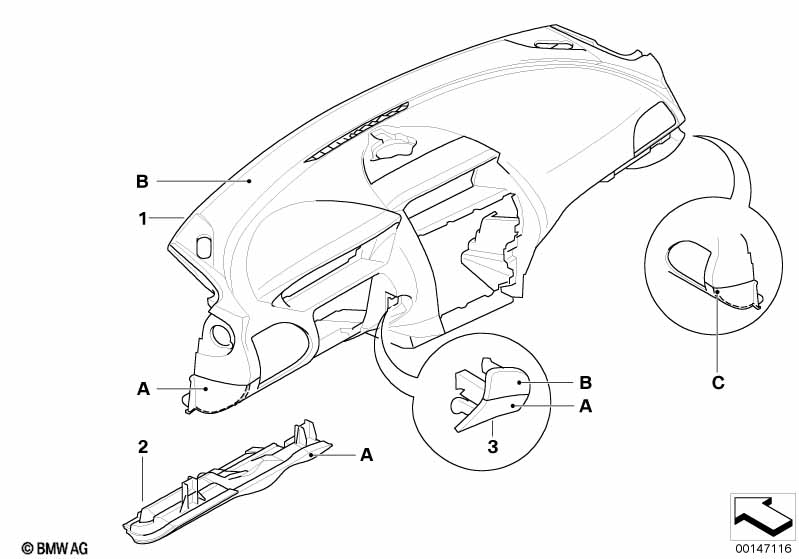 Individual instrument panel, leather