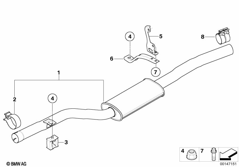 Center muffler