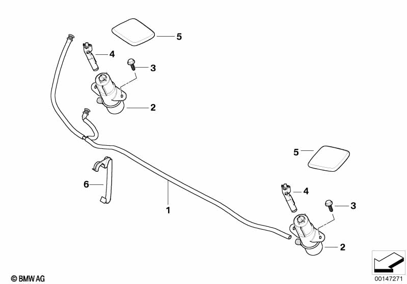 Single parts for head lamp cleaning