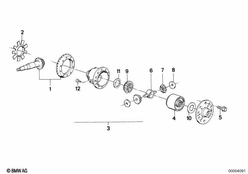 Genuine BMW 33141211800 E30 Bevel Gear Shaft (Inc. 325ix) | ML Performance EU Car Parts