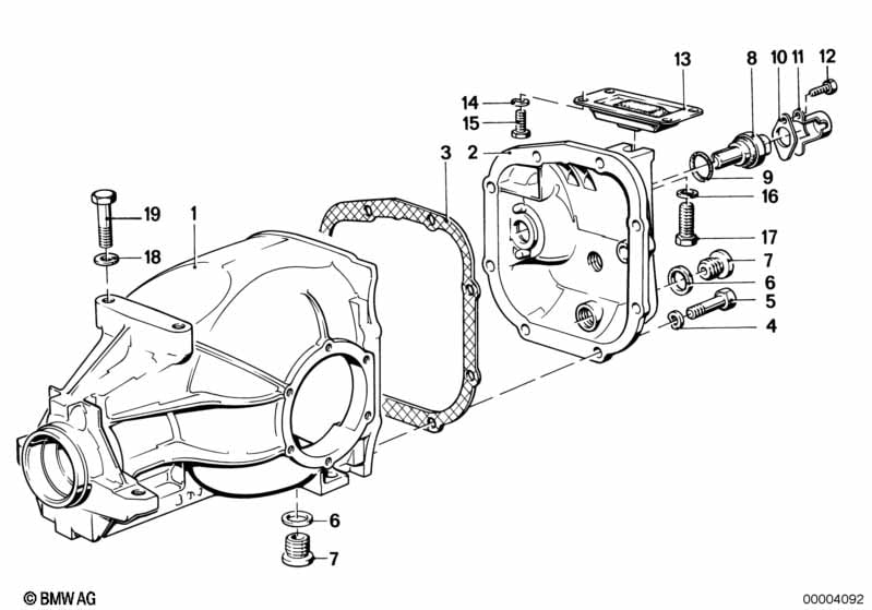 Final drive housing cover/trigger cntct