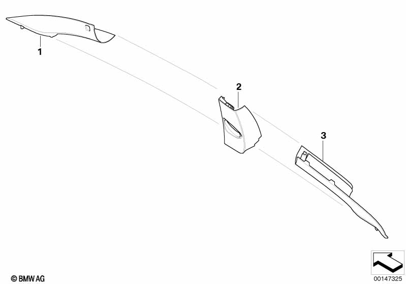 Genuine BMW 51437898396 E63 Right Column A Cover Its ANTHRAZIT (Inc. 635d, 630i & M6) | ML Performance EU Car Parts