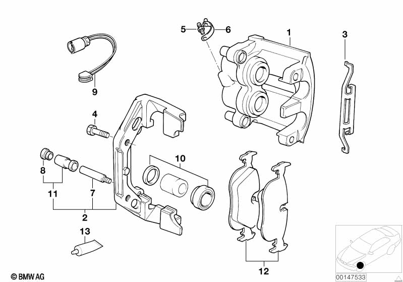 Genuine BMW 34111163415 E38 E52 Repair Kit Guide Bush (Inc. 740d) | ML Performance UK Car Parts