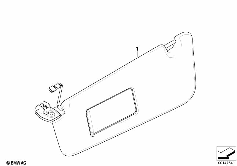 Individual sun visor, Alcantara