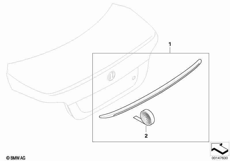 Retrofit, M rear spoiler