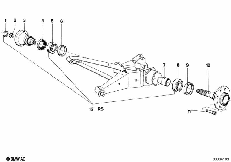 Side shaft/wheel bearings