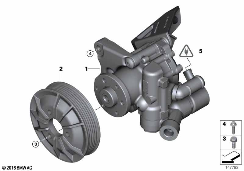 Genuine BMW 32416783286 E82 E87 E91 Power Steering Pump FP6 (Inc. 325i, 128i & 125i) | ML Performance EU Car Parts