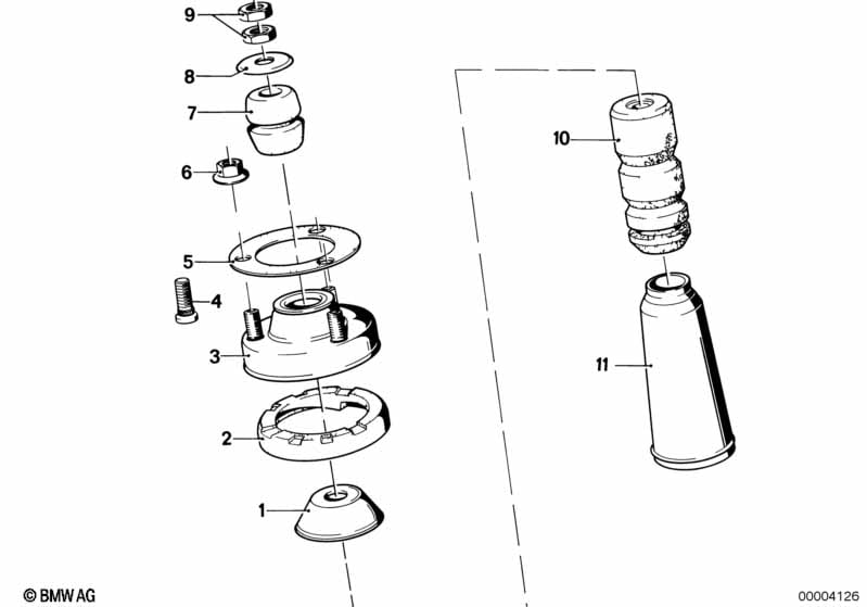 Guide support/spring pad/attaching parts